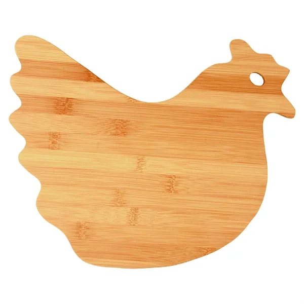 Hen-shaped 13 1/2" x 10 7/8" x 3/8" bamboo kitchen cutting... from ASI 74601 Calico