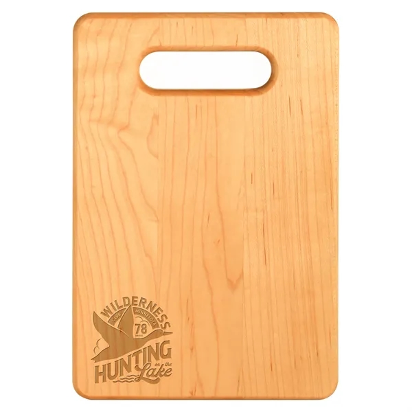 Customizable 9" x 6" rectangular maple cutting board treated with non-stick... from ASI 74601 Calico
