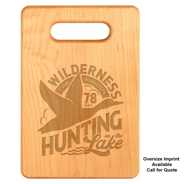 Customizable 9" x 6" rectangular maple cutting board treated with non-stick... from ASI 74601 Calico