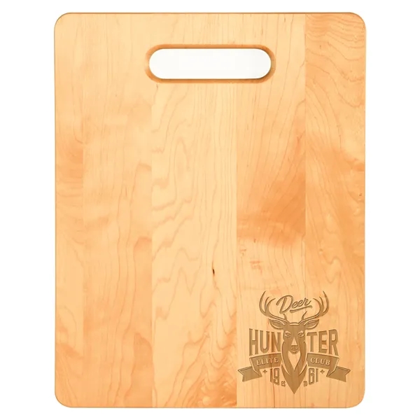 Customizable 11 1/2" x 8 3/4" rectangular maple cutting board treated... from ASI 74601 Calico
