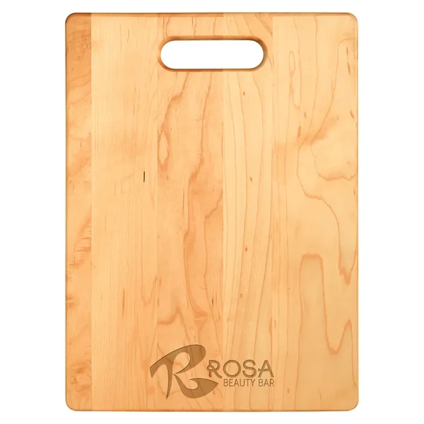 Customizable 13 3/4" x 9 3/4" rectangular maple cutting board treated... from ASI 74601 Calico