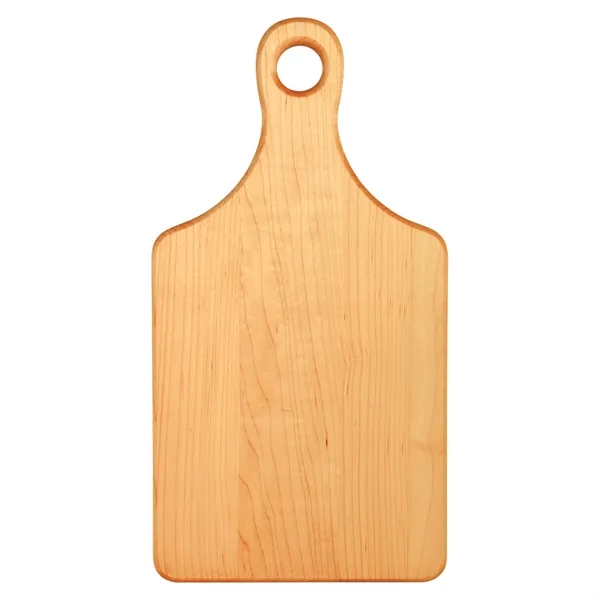Customizable 13 1/2" x 7" paddle-shaped maple cutting board treated with... from ASI 74601 Calico
