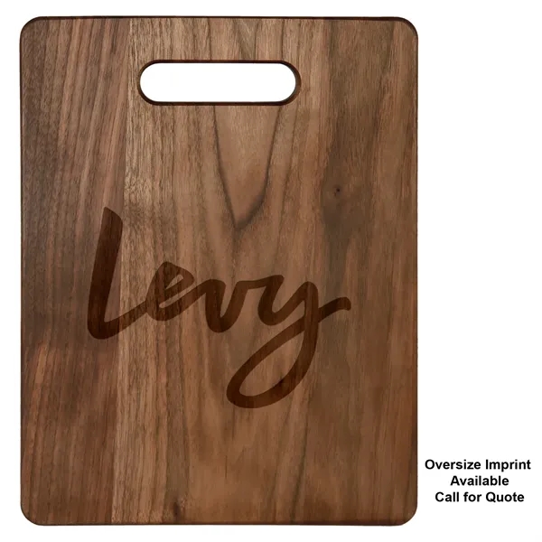 Customizable 11 1/2" x 8 3/4" rectangular walnut cutting board with... from ASI 74601 Calico