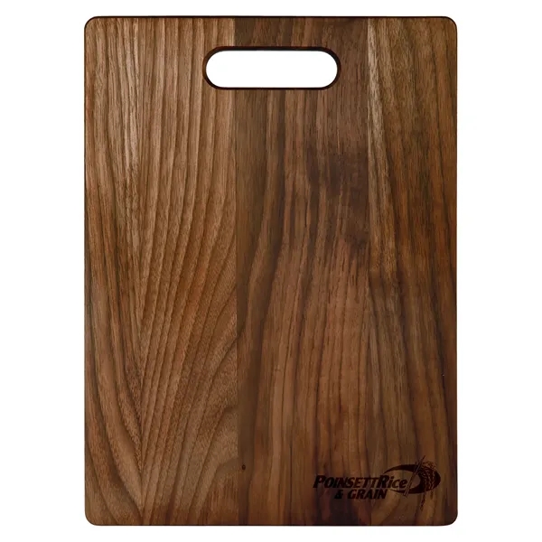 Customizable 13 3/4" x 9 3/4" rectangular walnut cutting board with... from ASI 74601 Calico