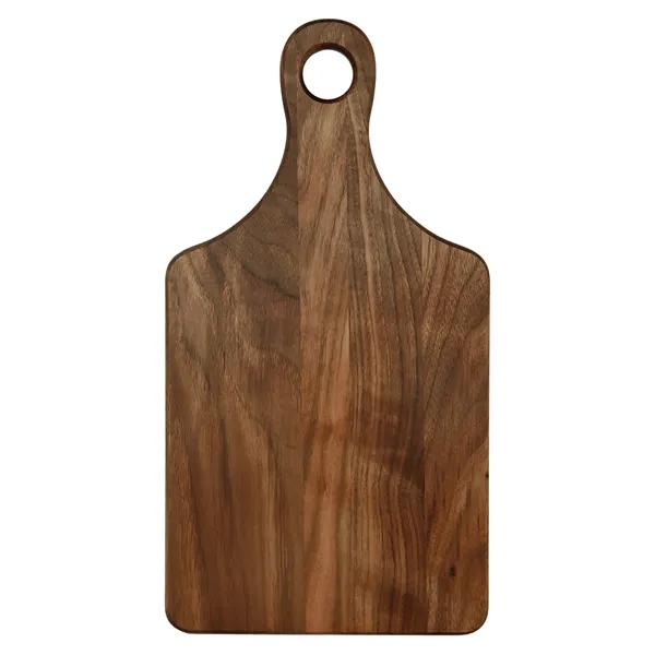 Customizable 13 3/4" x 9 3/4" paddle-shaped walnut cutting board with... from ASI 74601 Calico