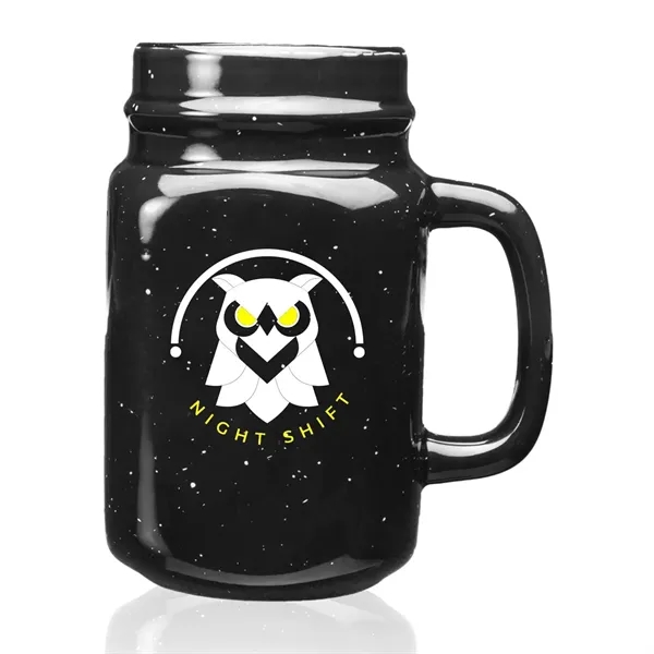 16oz Ceramic Mason Jar inspired design with an adorable speckled finish... from ASI 62088 IDProductsource