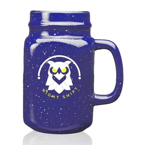 16oz Ceramic Mason Jar inspired design with an adorable speckled finish... from ASI 62088 IDProductsource