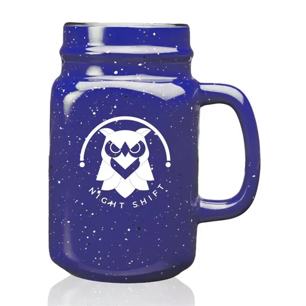 16oz Ceramic Mason Jar inspired design with an adorable speckled finish... from ASI 62088 IDProductsource