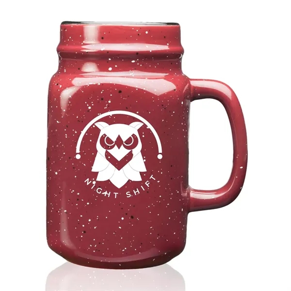 16oz Ceramic Mason Jar inspired design with an adorable speckled finish... from ASI 62088 IDProductsource