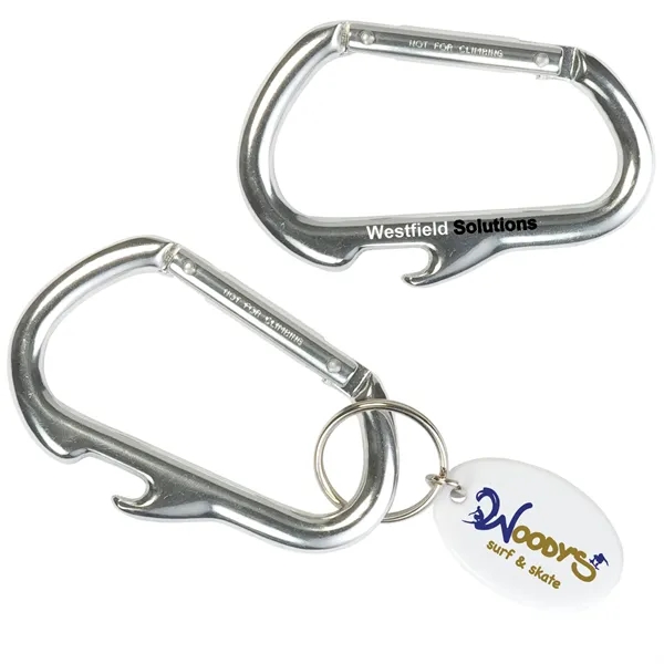 3" x 2" x 1/4" carabiner with bottle opener attachment.... from ASI 62190 Illini