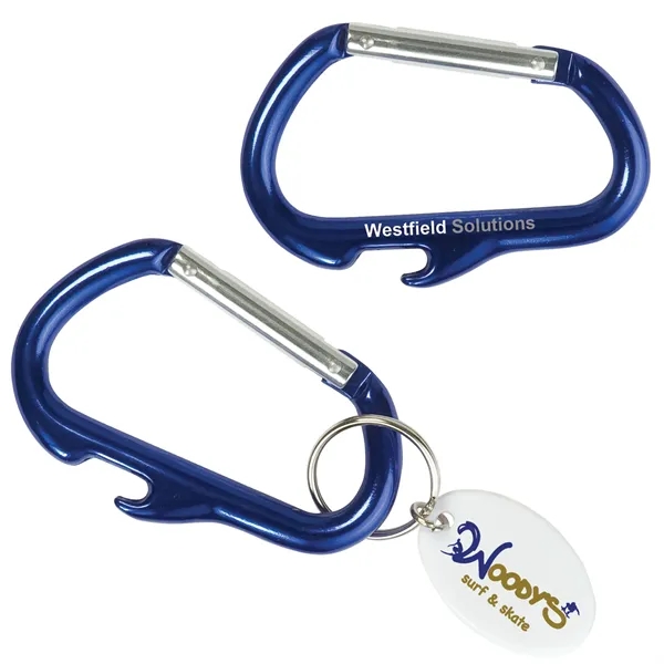 3" x 2" x 1/4" carabiner with bottle opener attachment.... from ASI 62190 Illini