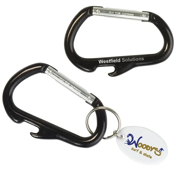 3" x 2" x 1/4" carabiner with bottle opener attachment.... from ASI 62190 Illini