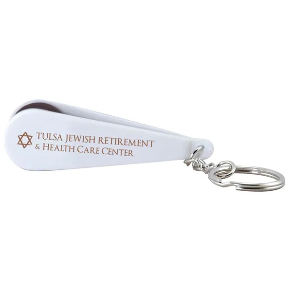 Eyeglass and CD/DVD cleaner with slip-between pads and key ring.... from ASI 62190 Illini