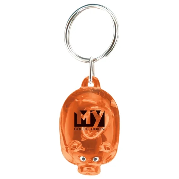 Pig shaped key tag in a variety of colors.... from ASI 62190 Illini