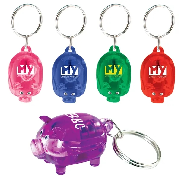 Translucent colored pig key tag with high-powered LED light.... from ASI 62190 Illini