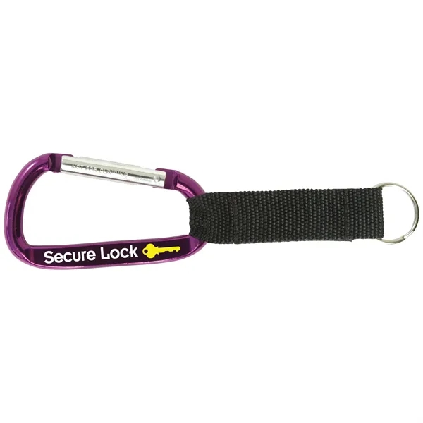 3 3/8" x 1 5/8" carabiner with black nylon strap.... from ASI 62190 Illini