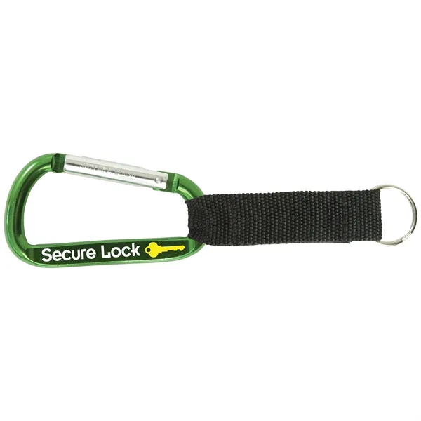 3 3/8" x 1 5/8" carabiner with black nylon strap.... from ASI 62190 Illini