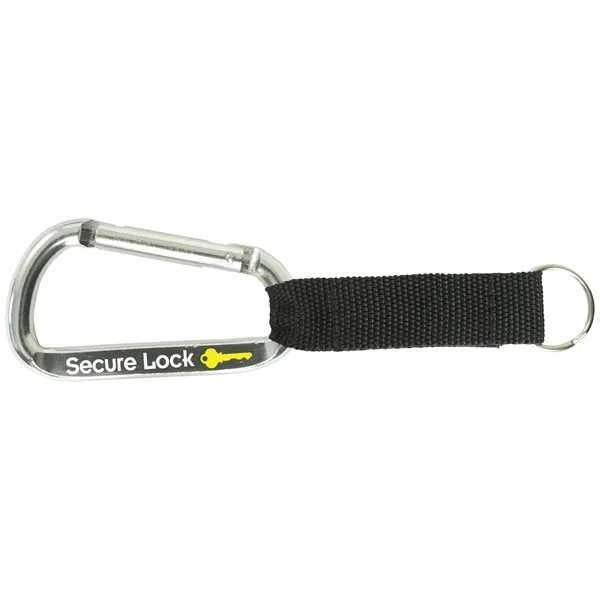 3 3/8" x 1 5/8" carabiner with black nylon strap.... from ASI 62190 Illini