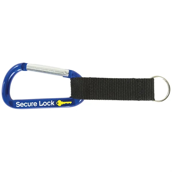 3 3/8" x 1 5/8" carabiner with black nylon strap.... from ASI 62190 Illini