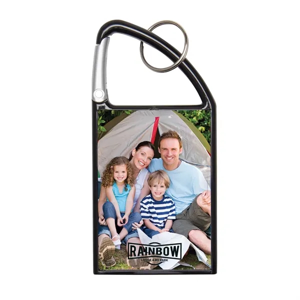 4 3/4" x 2 1/4" carabiner photo key tag with two... from ASI 62190 Illini