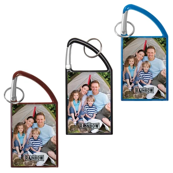 4 3/4" x 2 1/4" carabiner photo key tag with two... from ASI 62190 Illini