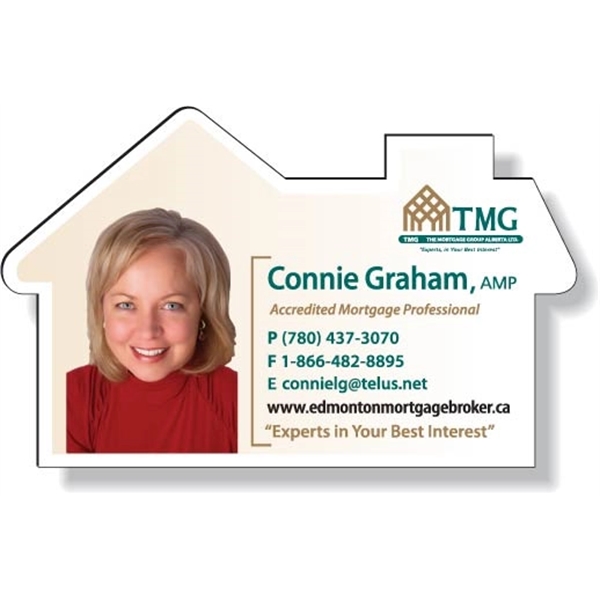 Stock House Shaped Magnet. White Vinyl Topcoat and glossy back. Full... from ASI 87400 ArtechPro