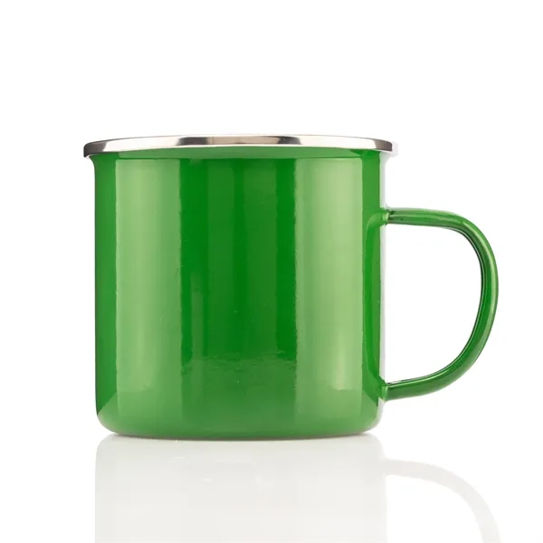 Stainless steel and enamel camping mug with silver rim, handle and... from ASI 57800 Gordon Sinclair / Gordon Sinclair®