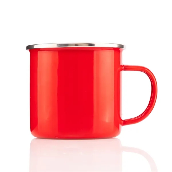 Stainless steel and enamel camping mug with silver rim, handle and... from ASI 57800 Gordon Sinclair / Gordon Sinclair®