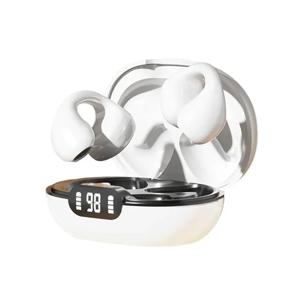 Wireless noise reduction rechargeable ear clip earbuds with charging case +... from ASI 37218 Athena Promo (tm)