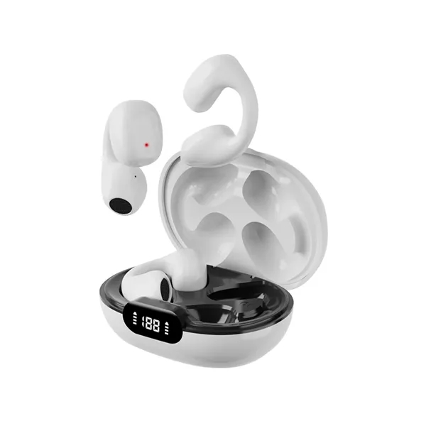 Wireless noise reduction rechargeable ear clip earbuds with charging case +... from ASI 37218 Athena Promo (tm)