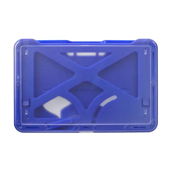 2.66" x 3.75" rigid molded plastic badge holders with three card... from ASI 62088 IDProductsource