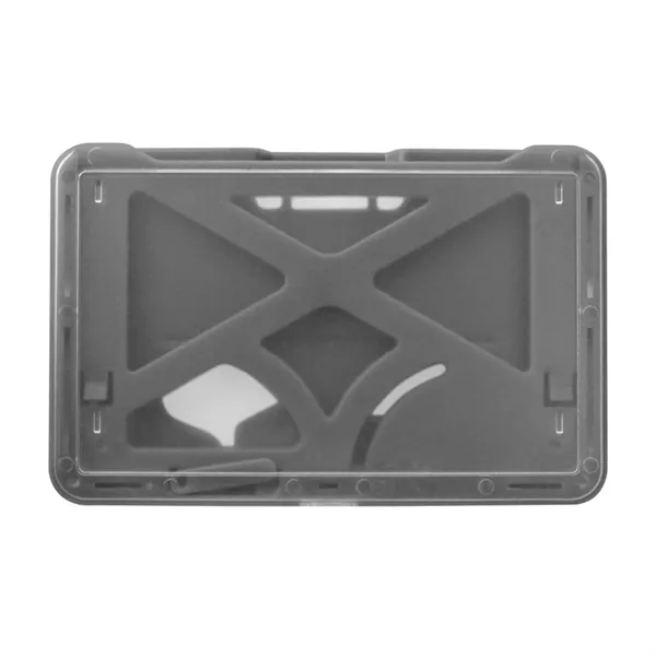 2.66" x 3.75" rigid molded plastic badge holders with three card... from ASI 62088 IDProductsource