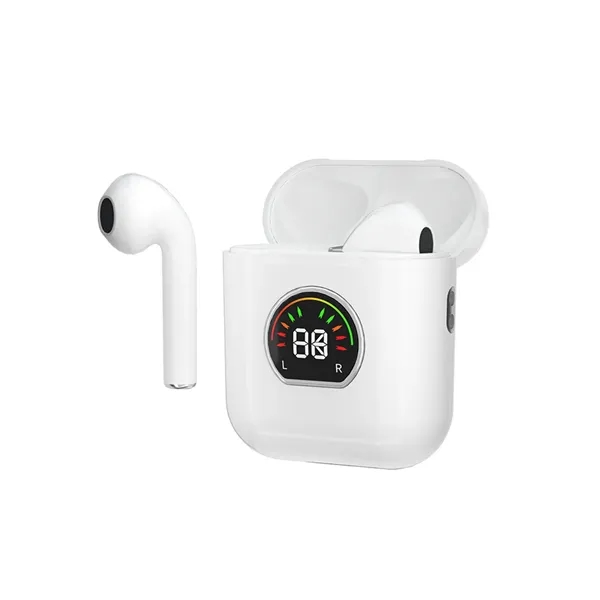 Wireless bluetooth earbud with LED display and charging case + 1c1p... from ASI 37218 Athena Promo (tm)