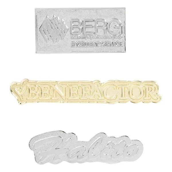 Die Struck Lapel Pins are colorless lapel pins that are die... from ASI 62088 IDProductsource