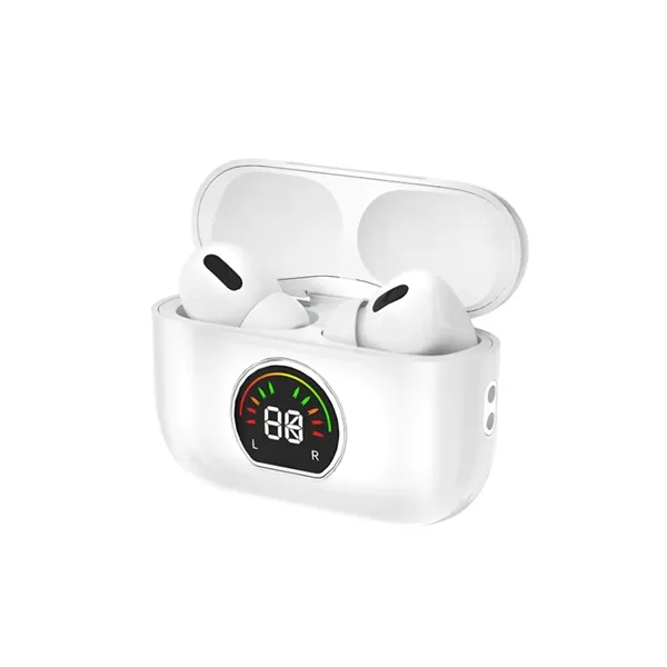 Comfortable wireless bluetooth earbud with LED display and charging case +... from ASI 37218 Athena Promo (tm)
