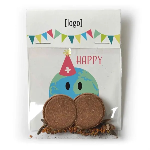 DIY planter kit with a seed packet, soil, and branded backer... from ASI 40646 Bloomin Promotions / Bloomin' Promotions™