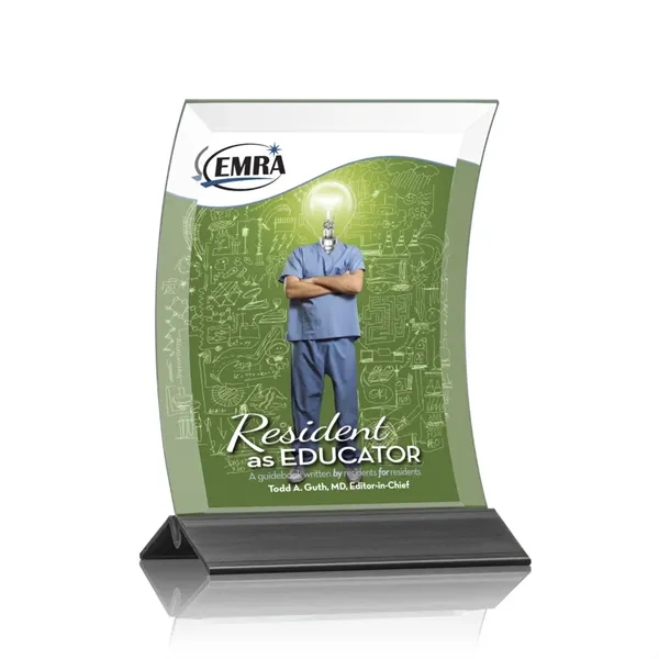 The elegant smoked shade of the black curved starfire is held... from ASI 84592 St Regis Group / St Regis