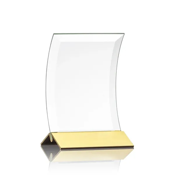 Curved starfire crystal is held in a gold finished metal base... from ASI 84592 St Regis Group / St Regis