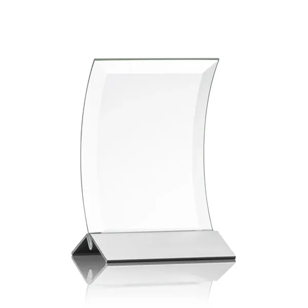 Curved starfire crystal is held in a silver finished metal base... from ASI 84592 St Regis Group / St Regis
