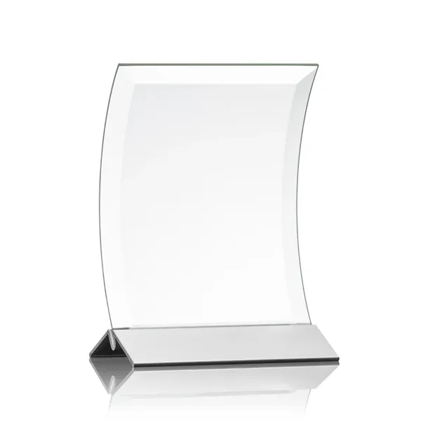 Curved starfire crystal is held in a silver finished metal base... from ASI 84592 St Regis Group / St Regis