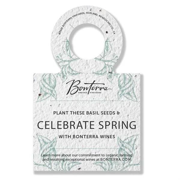 Seed paper bottle necker, fully plantable.... from ASI 40646 Bloomin Promotions / Bloomin' Promotions™