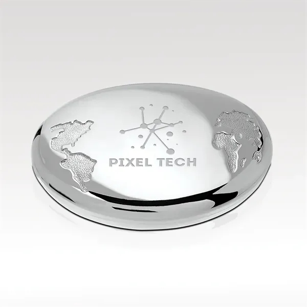 Polished silver-plated zinc alloy box.... from ASI 93986 Visions/Awardcraft / Visions Awards