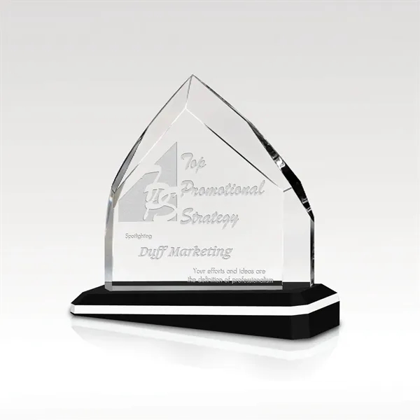 A mountain of optical crystal shines bright atop is granite base... from ASI 93986 Visions/Awardcraft