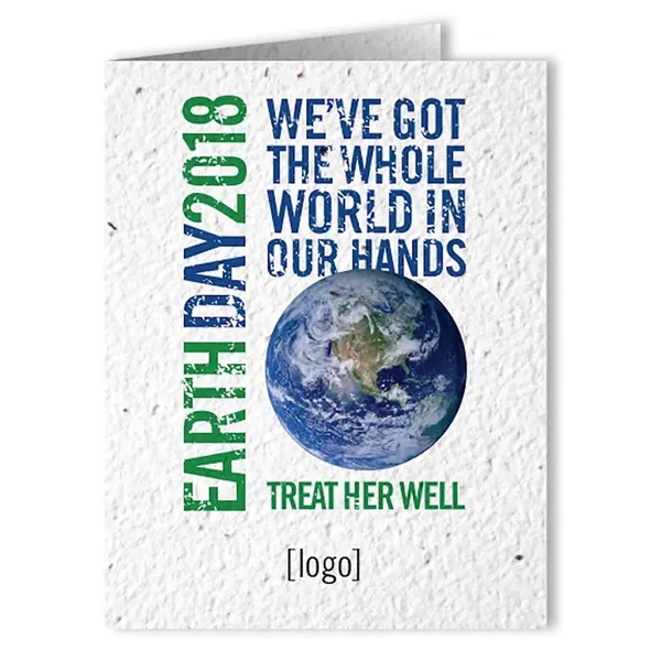 Printed Earth Day seed paper greeting cards, envelopes included.... from ASI 40646 Bloomin Promotions / Bloomin' Promotions™