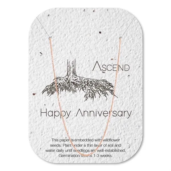 Printed seed paper necklace holder... from ASI 40646 Bloomin Promotions / Bloomin' Promotions™