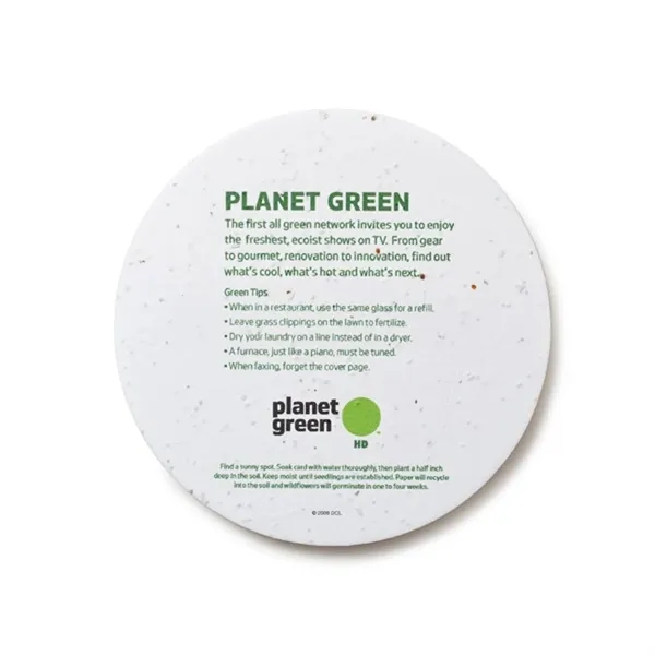 Seed paper coaster, 4.75" circle... from ASI 40646 Bloomin Promotions / Bloomin' Promotions™