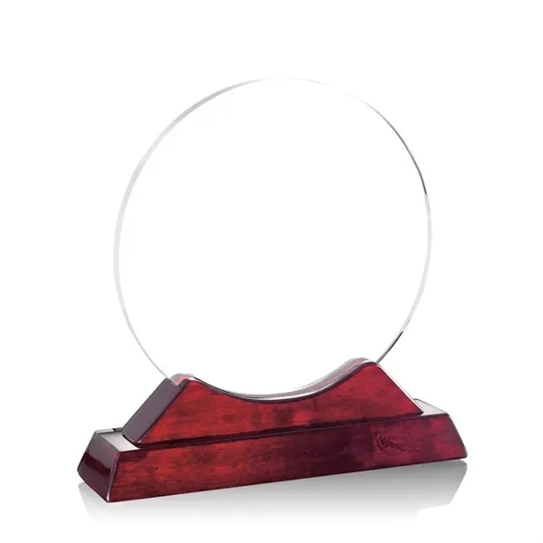 Round starfire award with an elegant piano finished rosewood base.... from ASI 84592 St Regis Group / St Regis
