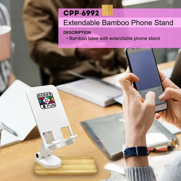 Extendable Bamboo Phone Stand... from ASI 30208 A P Specialties / AP Specialties