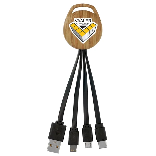 WOOD PATTERN VIVID 3-IN-1 CHARGING CABLE... from ASI 30208 A P Specialties / AP Specialties