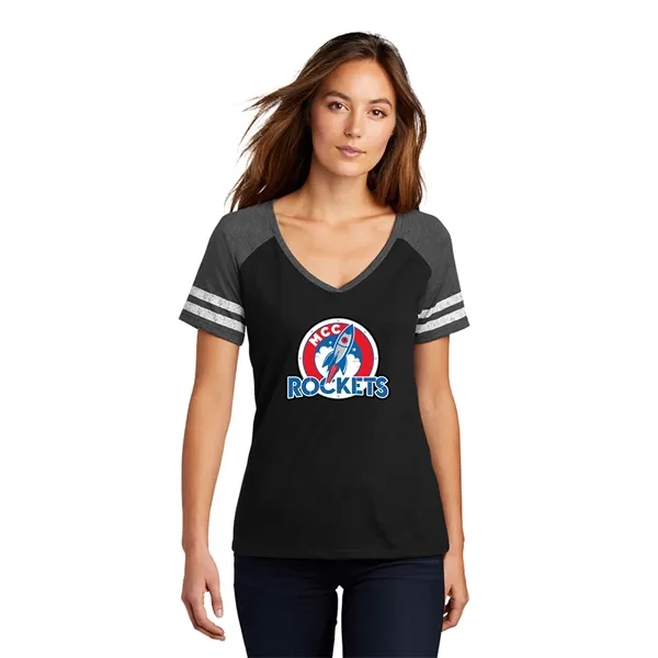 DISTRICT MADE® LADIES GAME V-NECK TEE... from ASI 30208 A P Specialties / AP Specialties
